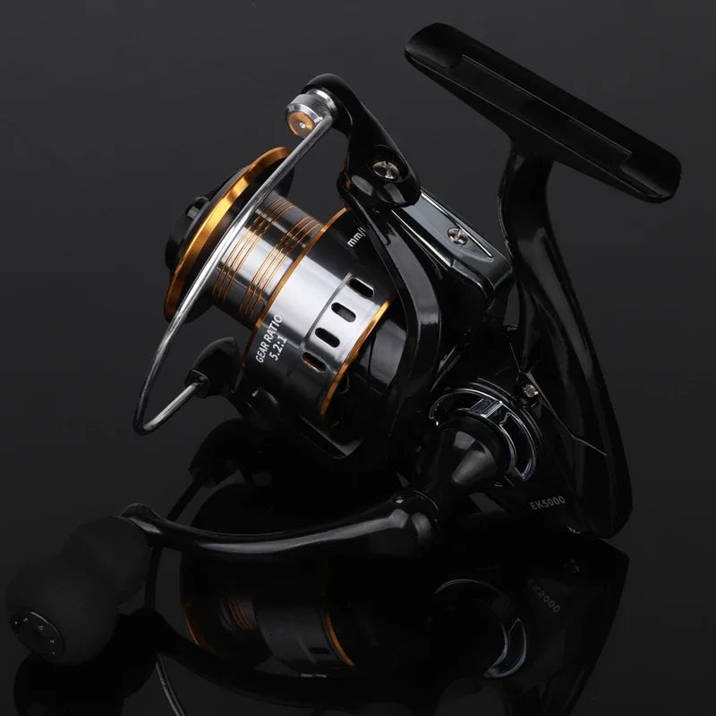 Carretel de Pesca Giratório GLS EK Profissional Ultraleve de 100 a 700 RPM