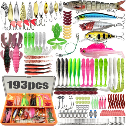 Kit de Iscas Profissional de Pesca com 83/133/193/239/409 peças